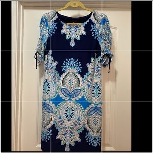 R&K blue patterned dress